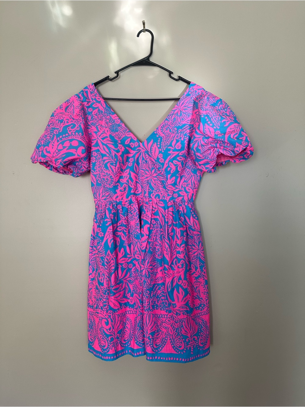 Lilly Pulitzer Aura pink leaf an impression Suzie dress